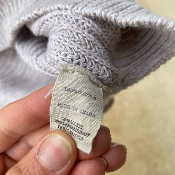 Gimmicks beige cotton knit oversized crop dolman sweater - Picture 7 of 12